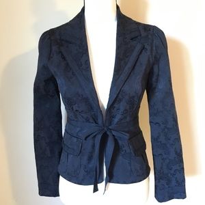 Jacquard Navy Blazer